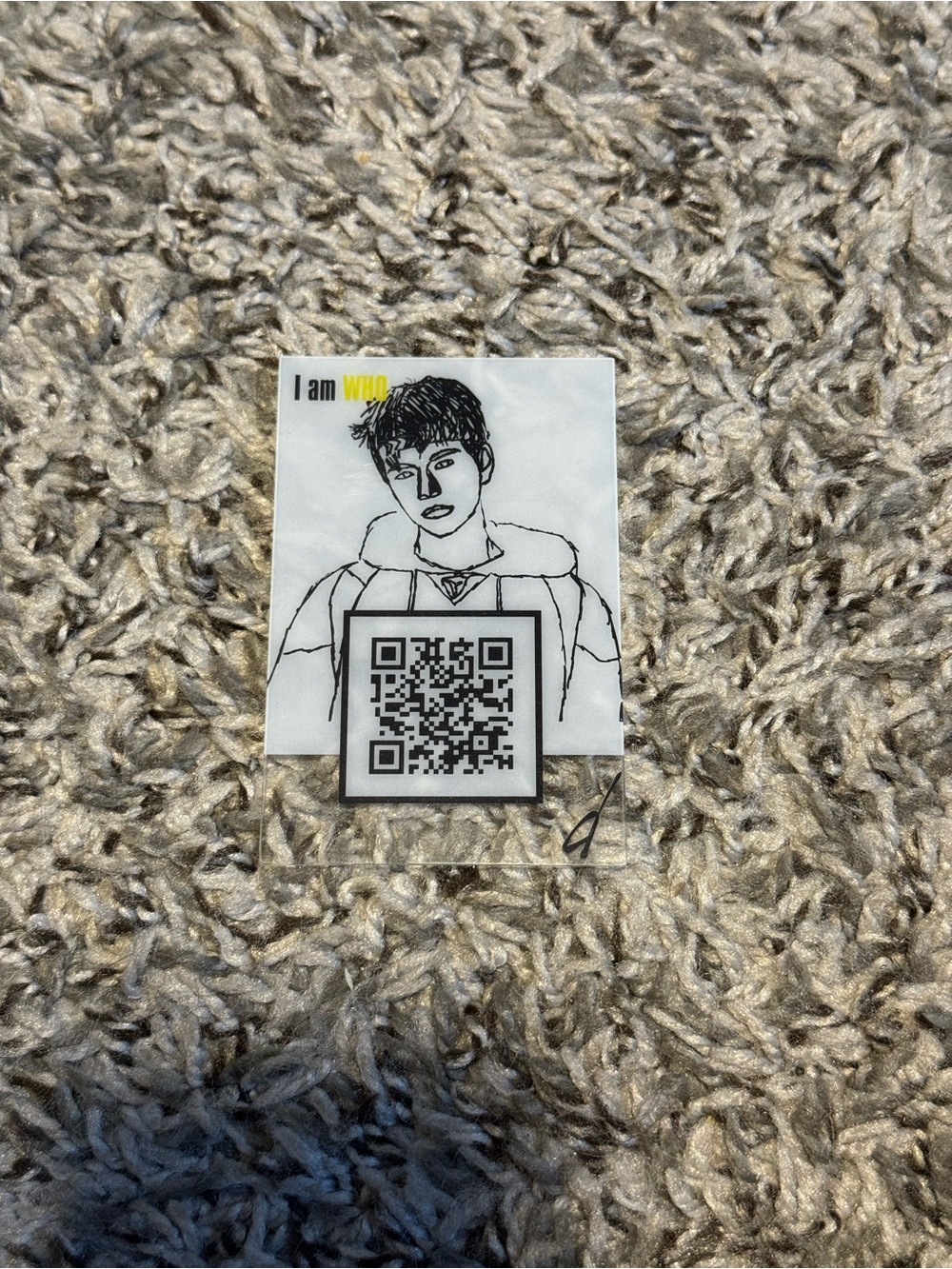 Official Stray Kids Seungmin I AM WHO Drawing/Doodle QR Code Photocard
